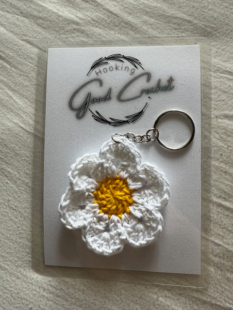Crochet Daisy keyring